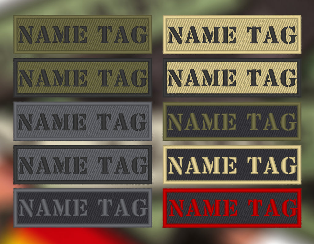 Military name patches shop